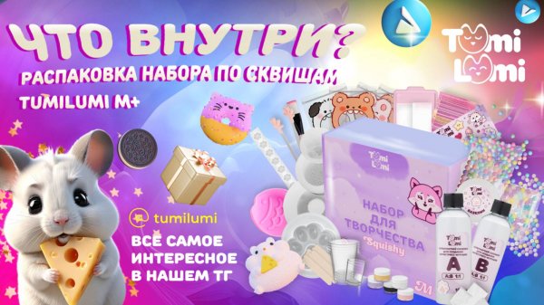 Распаковка набора TumiLumi по созданию сквишей в размере M+