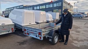 Двухосный прицеп МЗСА 817730.022 245х123см, 2 оси по 750кг. Видео обзор Трейли.