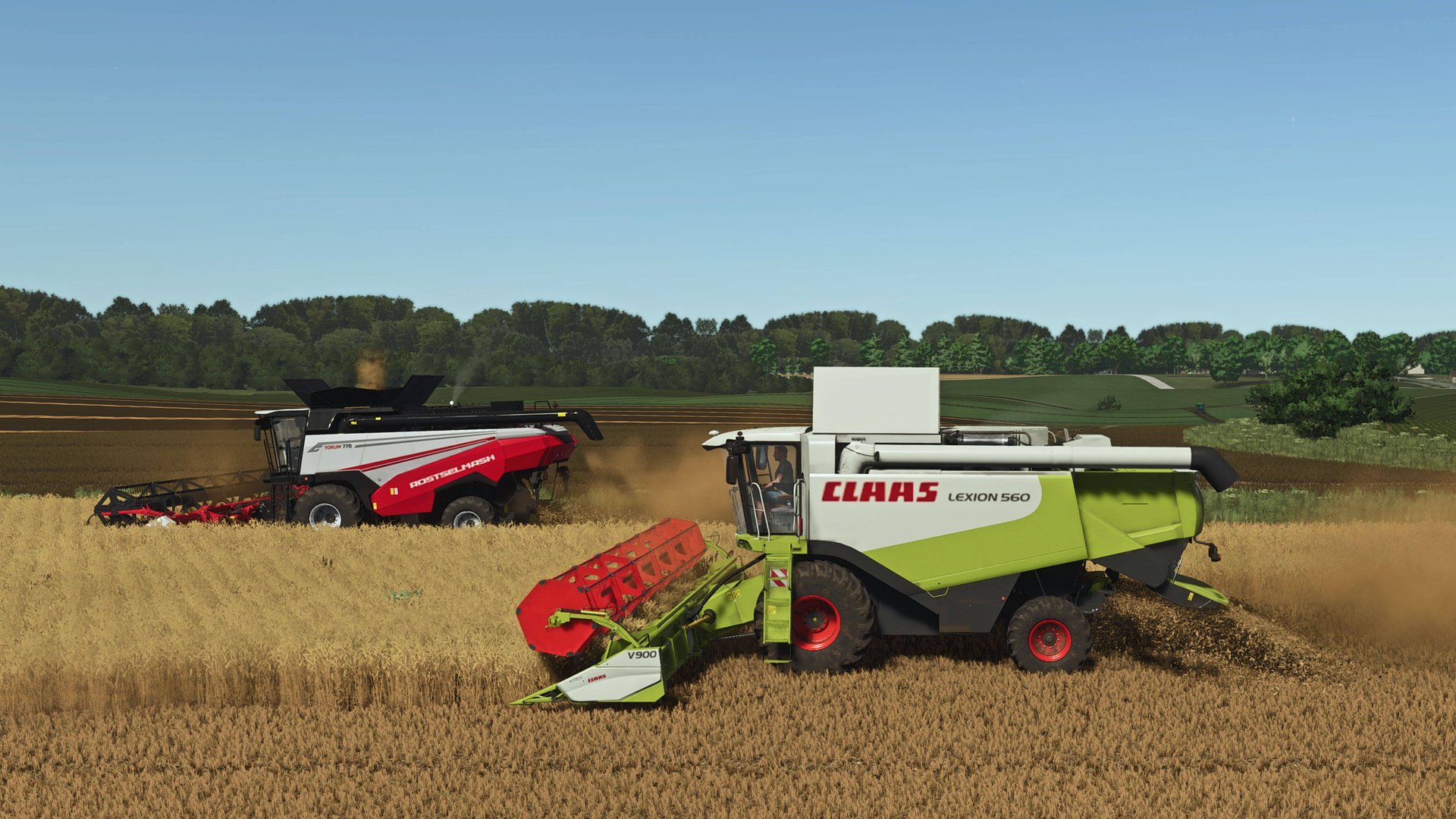Farming Simulator 25 / Уборка рапса и пшеницы Ростсельмаш TORUM 770, Claas Lexion 560, КрАЗ 65032 смотреть онлайн