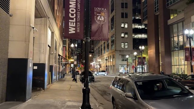 Замечательная Вечерне/Ночная прогулка по улицам ЧИКАГО! ВЕСНА... смотреть онлайн