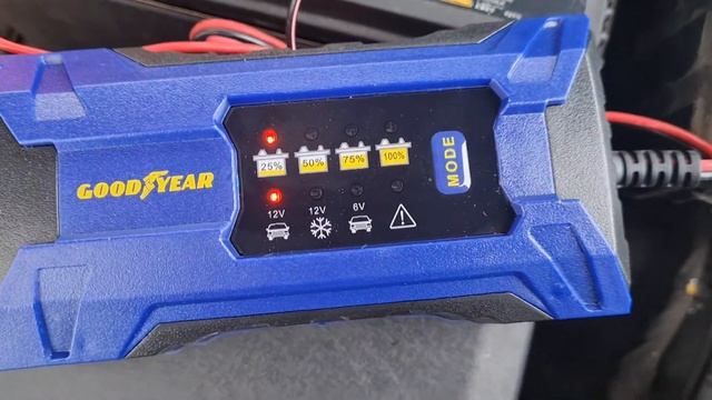 Зарядка батареи зарядным устройством CH-2A в обычном режиме.