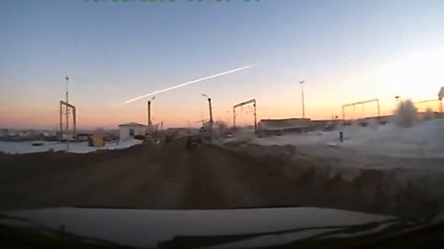 Метеорит над Челябинском, видеорегистратор