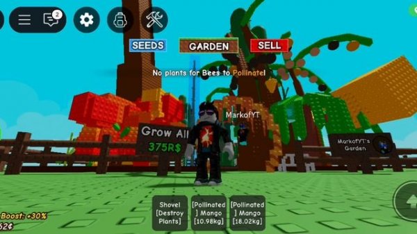 КАК ЛЕГКО ФАРМИТЬ МЕД В ВЫРАСТИ САД РОБЛОКС