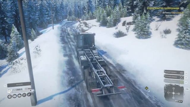 Прохождение SnowRunner. Часть 2. Запасные части для трубопр? смотреть онлайн