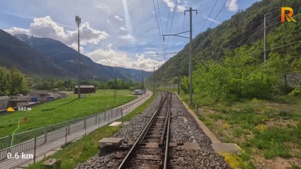 🚄 4К SmartTV ➤ Glacier Express Бриг - Церматт, железная дорога Маттерхорн-Готард, Швейцария! 60fps