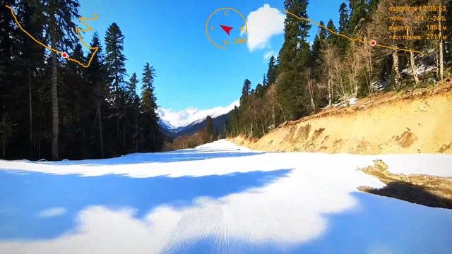 Красивейшая Лесная трасса в Домбае смотреть онлайн