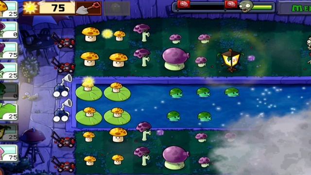Прохождение игры plants vs zombies 1 уровень тумана 2 смотреть онлайн