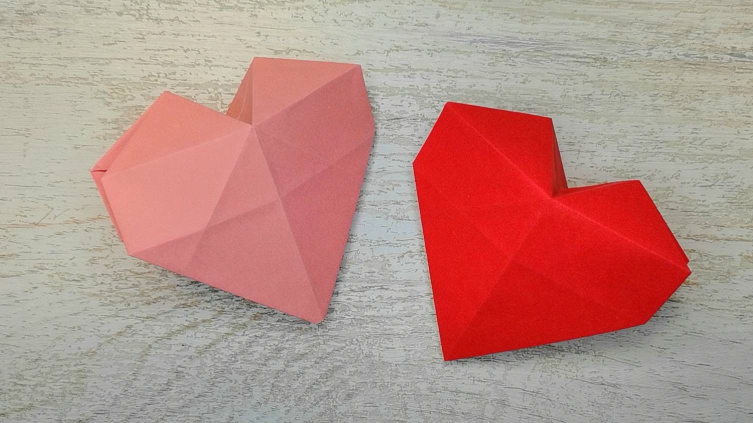 Как сделать объемное сердце из бумаги. Оригами сердце. смотреть онлайн