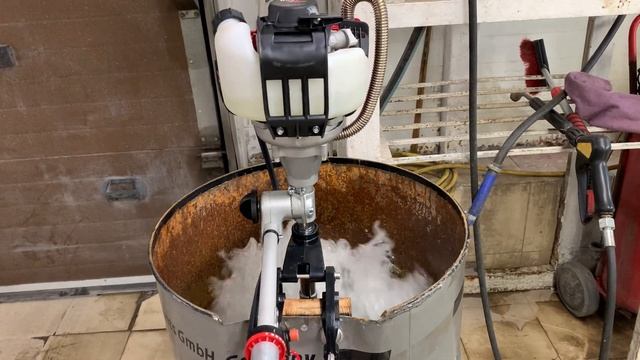 GX35 лодочный мотор выхлоп