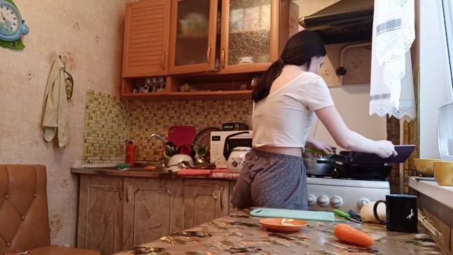 Галушки с картошкой 🥔//Жизнь в Омске