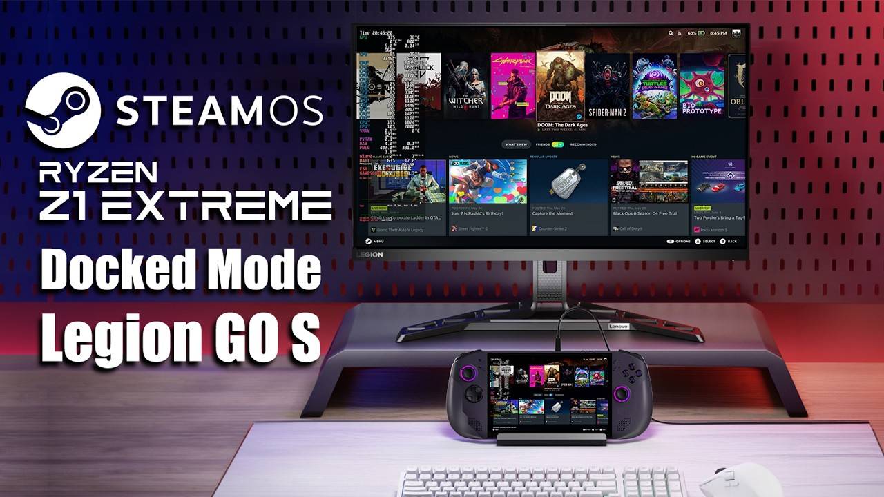 Docked Mode Gaming On The RYZEN Z1 Extreme Legion Go S Is Awesome! смотреть онлайн