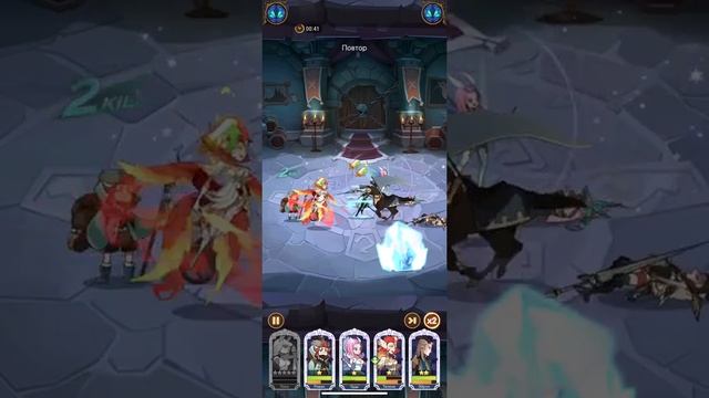 AFK Arena Башня Короля - Этаж 383. Эйрон, Талена, Рован, Тази, ?