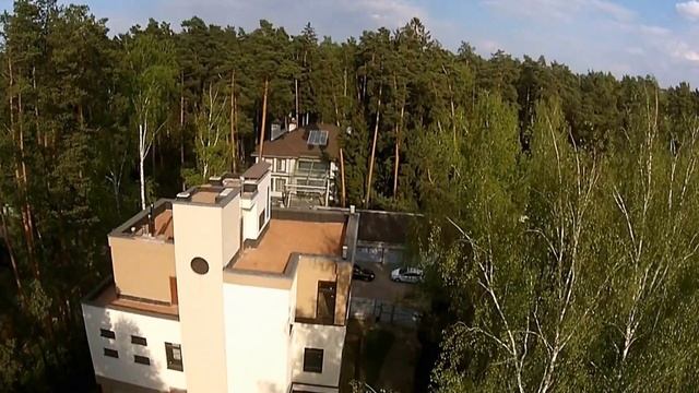 Полёт над соснами- обзор с высоты птичьего полёта учас