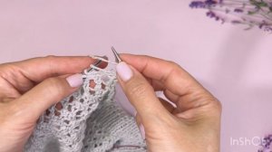 Красивая сетка спицами для летних изделий и паутинок