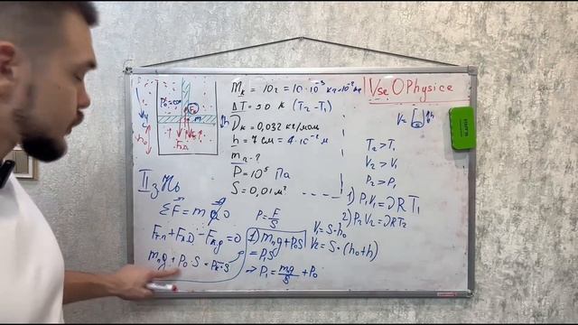 Разбираем по-кусочкам задачу с газом в вертикальном с?