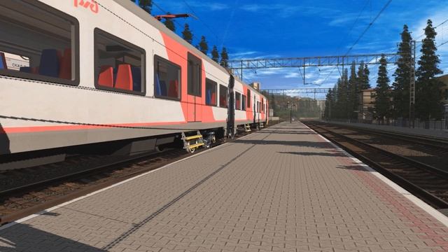 Trainz 2022: Движение поездов на вокзале Туапсе смотреть онлайн