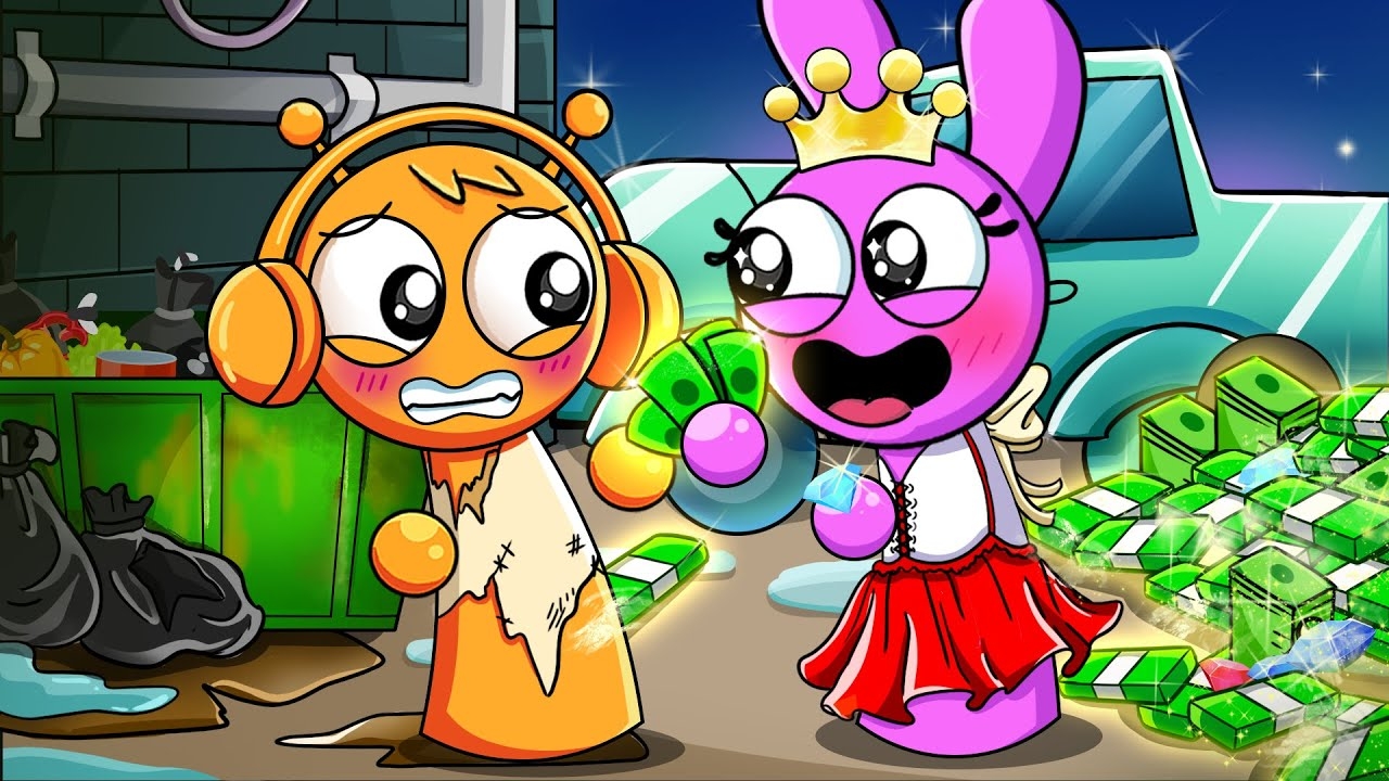 Мрачная история любви ПИНКИ и ОРЕНА?! Анимация Спрунки Мультфильм