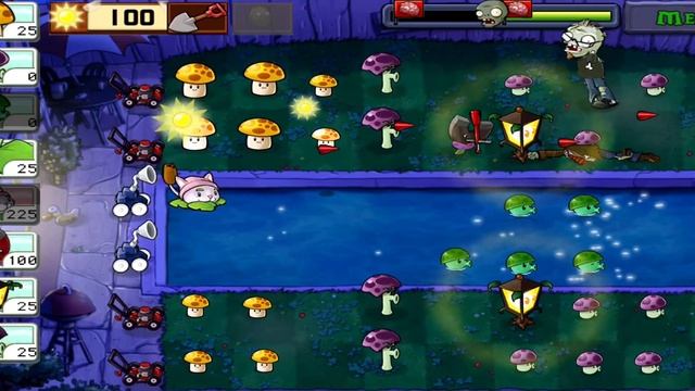 Киска Ириска играет в растения против зомби, выиграли смотреть онлайн