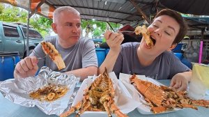 Мукбанг ЛОБСТЕРЫ! ПИРУЕМ по БОГАТОМУ за копейки в ПОДВОРОТНЕ на рыбном рынке Наклуа в Паттайе! Ужин