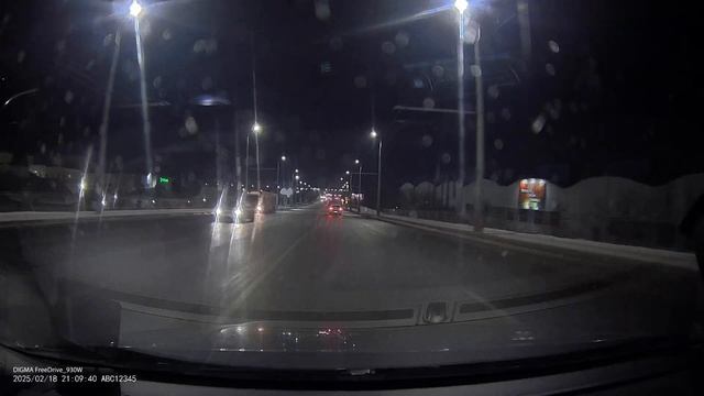 Съемка видеорегистратора Digma FreeDrive 930w в ночное время