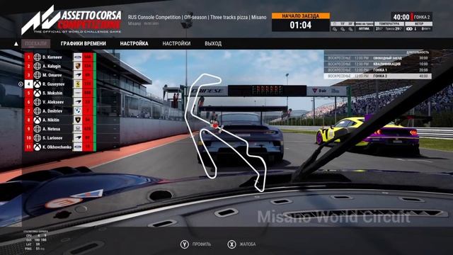 ACC on Xbox. RUS Console Competition. 2 спринта в Мизано смотреть онлайн