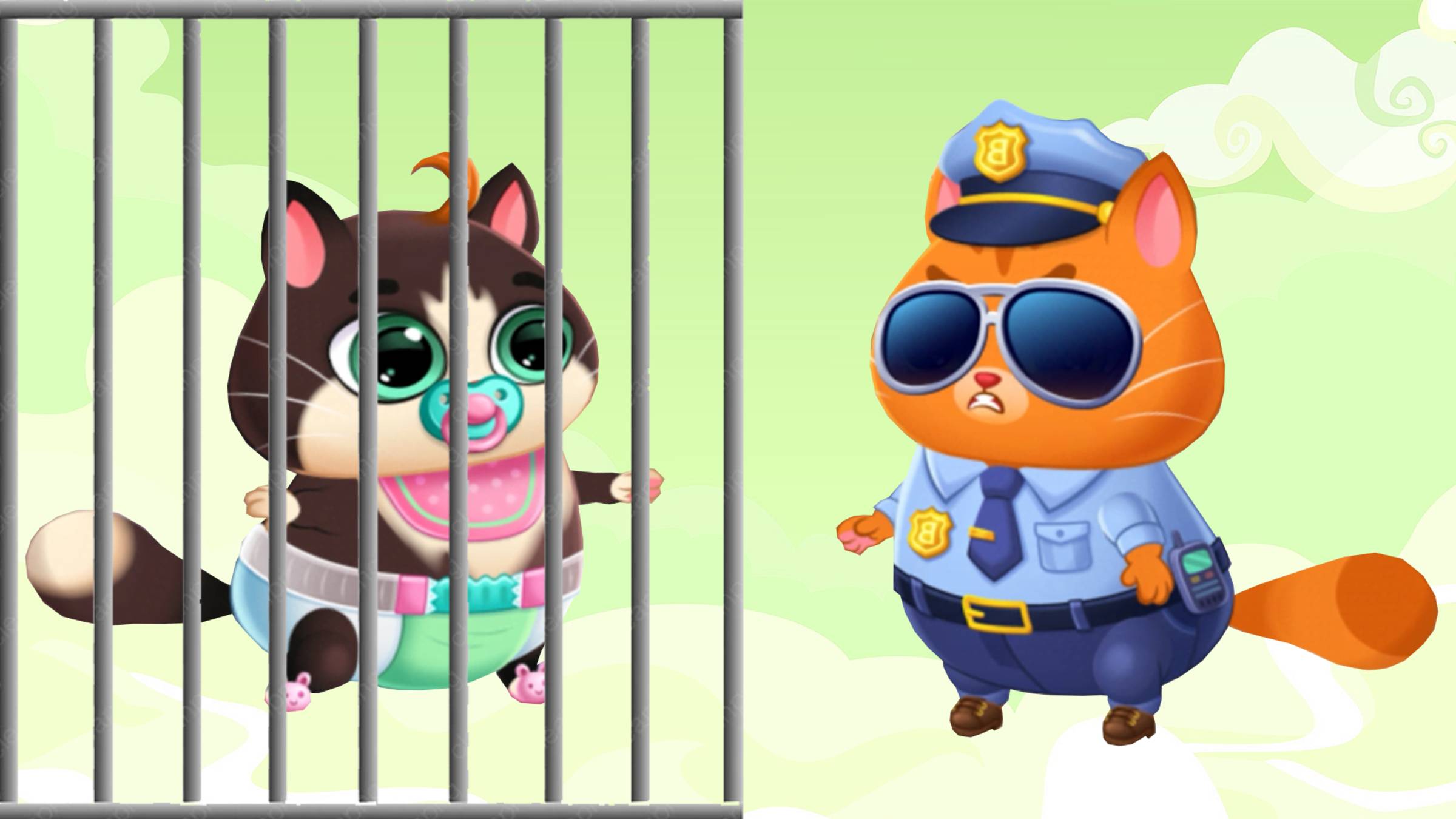 Суровый КОТИК БУБУ 2 №19. Кот полицейский. Мультик ИГРА про котят на Хвостик ТВ смотреть онлайн