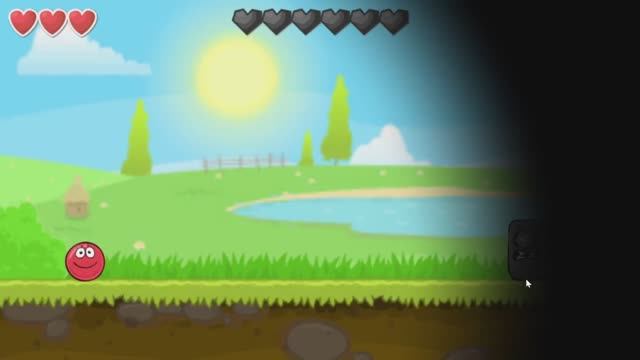 Первый босс в игре красный шарик 4