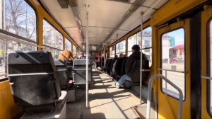 Поездка на трамвае в ориг окрасе 71-402 815 , Маршрут 16