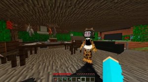 НОЧЁВКА С ЛЕОПАРД И КОШКОЙ ТВ ВУМЕН В МАЙНКРАФТ! КРАСЯ