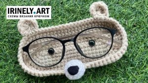 Схема Мишка-подставка для очков крючком. Амигуруми схемы и описания. Автор: неизвестен