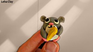 Как слепить Хомяка из пластилина / Серый Хомяк из пластилина / как сделать Хомяка / Лепим Хомяка