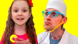 Детская песенка про доктора на английском языке - Песня для детей врачебный осмотр с Лизой