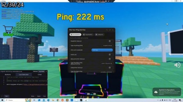 Пробуем скрипт на игру Flex Your Ping And FPS! ❄️ | Роблокс | Чит?