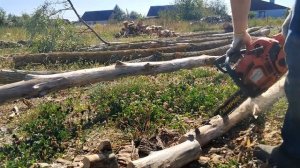 Хускварна 130 пилим дрова.