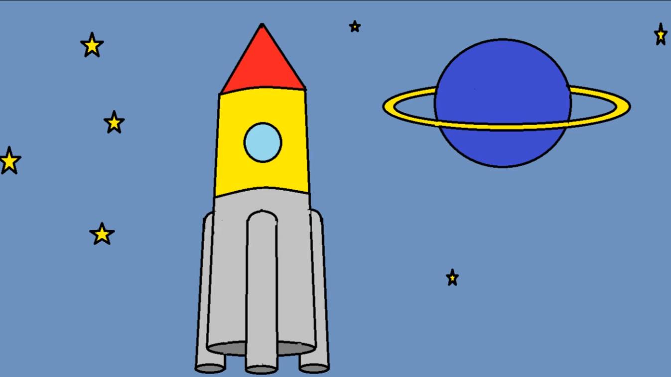 Рисуем ракету смотреть онлайн