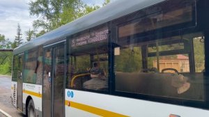 Автобус ЛиАЗ-4292.60(1-2-1) следует по маршруту 25 ”Конобеево - А/в Воскресенск”