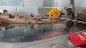 потоп большого крейсера из пластилина