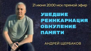 Прямой эфир с Андреем Щербаковым