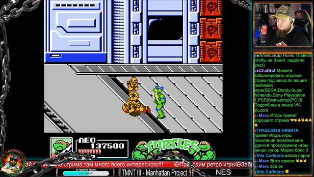 🎮Teenage Mutant Ninja Turtles III The Manhattan Project⚽NES⚽Полное прохожден?