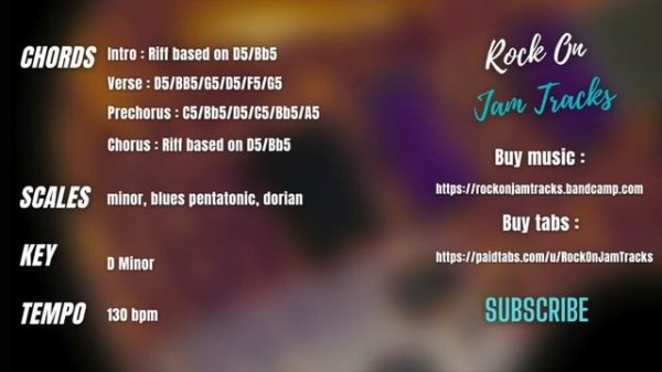 Classic Rock Backing Track In D Minor