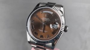 Rolex Day-Date Havana Dial White Gold ref.118239