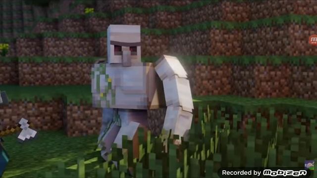 голем против разбойников в майнкрафте анимация смотреть онлайн