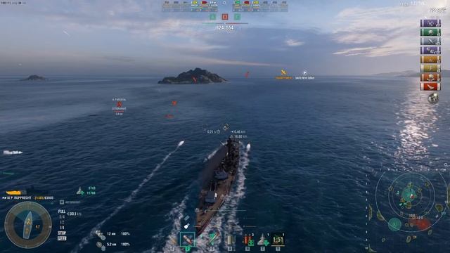 ⚓ ПРИНЦ РУПРЕХТ ● ЛИНКОР ГЕРМАНИИ⚓ WORLD OF WARSHIPS! #worldofwarsh