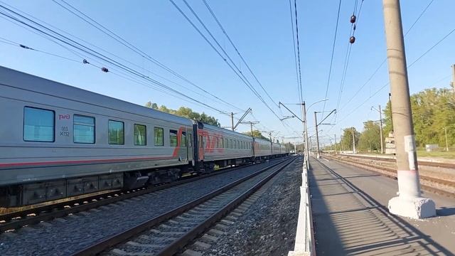 Вишня! Тепловоз ТЭП70БС-023 с поездом №79/80 Калининград - ?