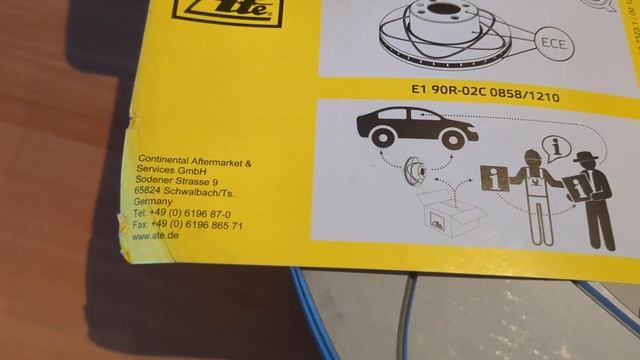 Распаковка дисков ATE Power Disc 24.0325-0145.1(288x25.0) для Audi, Seat, Skoda, смотреть онлайн