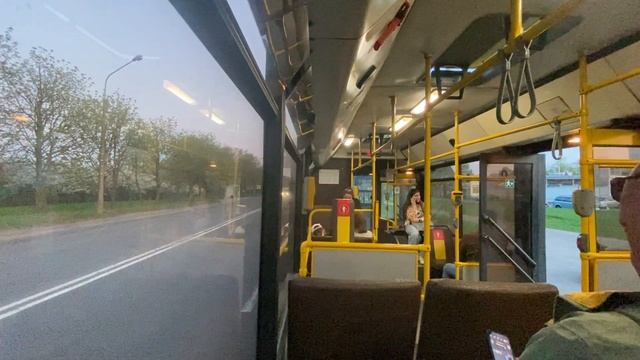 Поездка в автобусе МАЗ 103.465, гос. АК 4208-7, марш. 7а