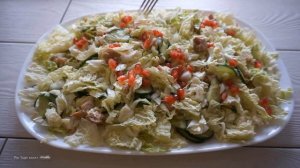 Салат с королевскими креветками / очень вкусно по дома