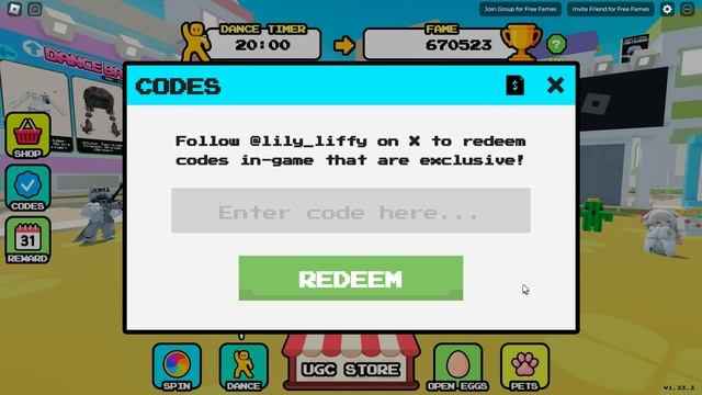 Roblox: Dance for UGC коды [15 ноября 2024] #роблокс #роблокскоды #ро смотреть онлайн