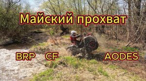 Майская покатушка по лужам на квадроциклах Aodes Mud Pro 1000, Brp Renegade, CF Moto.