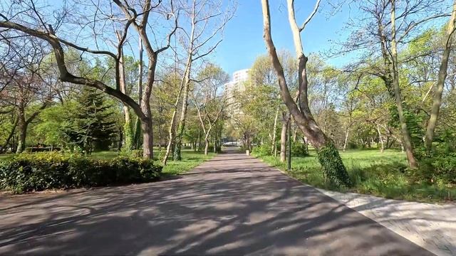 Утренняя прогулка по весеннему парку Славейков, г. Бур